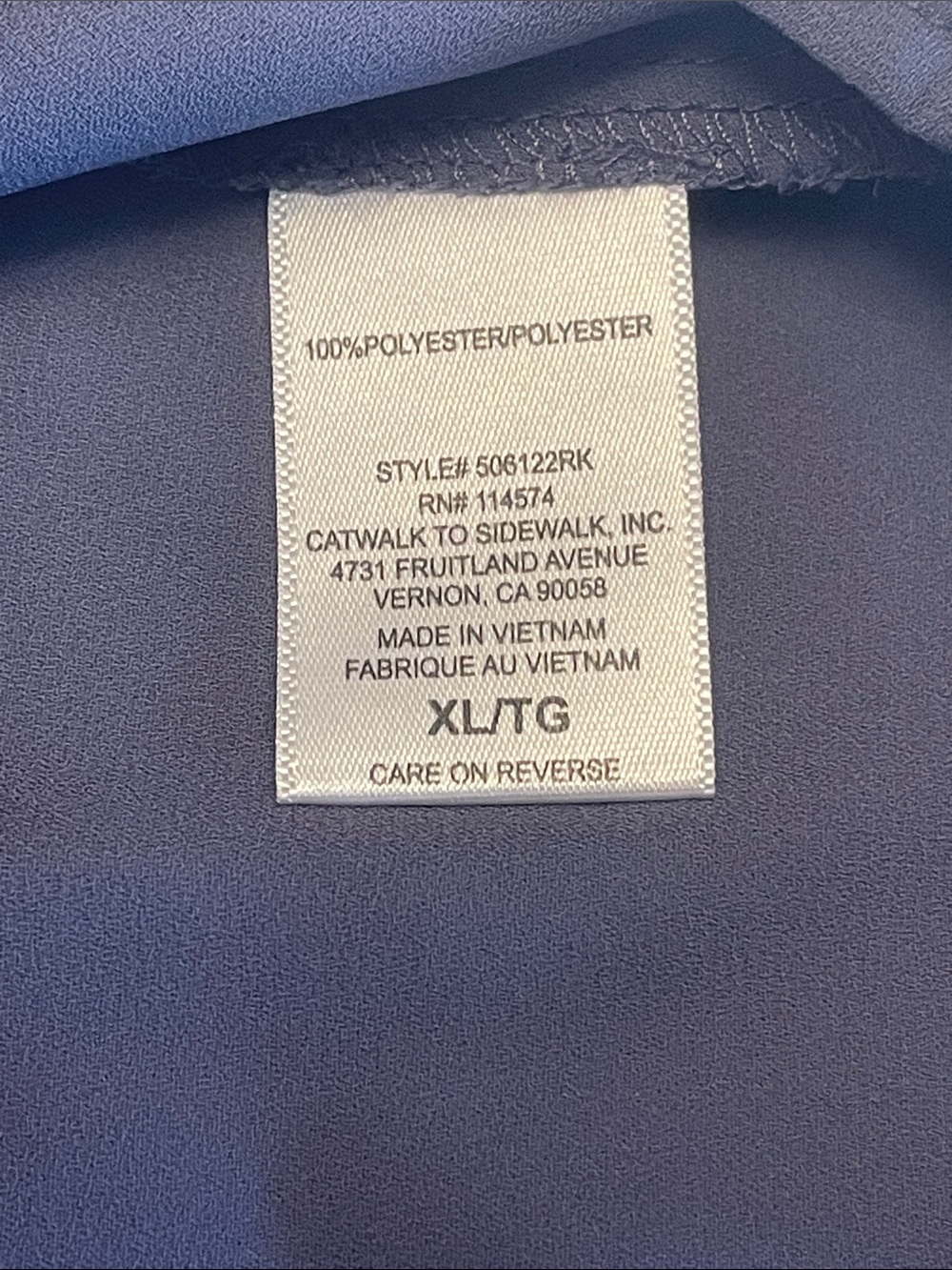 Pleione Women’s Top in Dusty Blue EUC Size XL - Picture 12 of 13